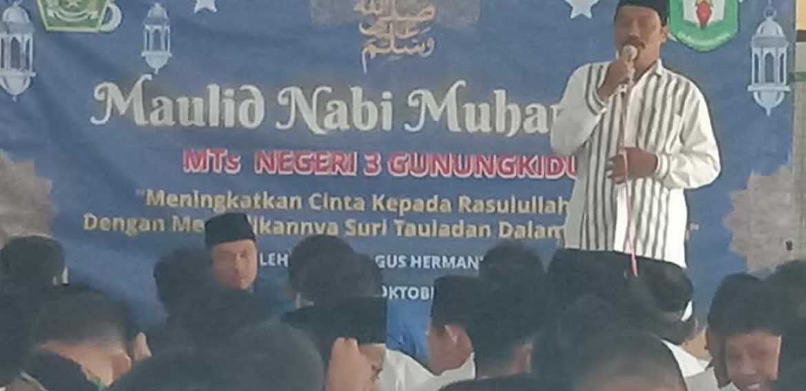 Meningkatkan Cinta kepada Rosulullah, MTsN 3 Gunungkidul Gelar Peringatan Maulid Nabi Muhammad SAW